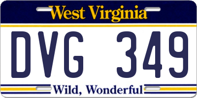 WV license plate DVG349