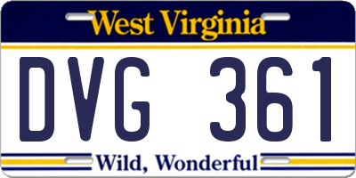 WV license plate DVG361