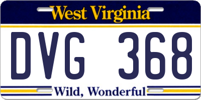 WV license plate DVG368