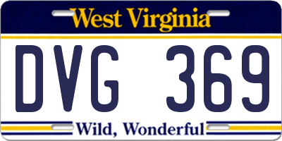 WV license plate DVG369