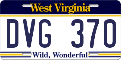WV license plate DVG370
