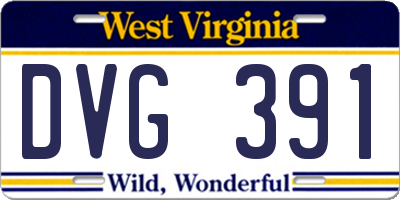 WV license plate DVG391
