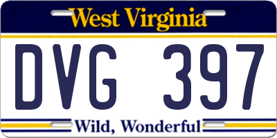 WV license plate DVG397