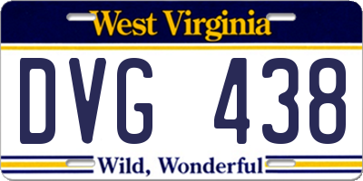 WV license plate DVG438