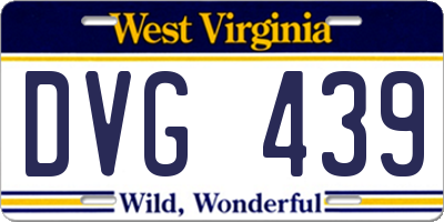 WV license plate DVG439
