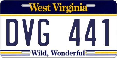 WV license plate DVG441