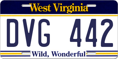 WV license plate DVG442