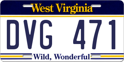WV license plate DVG471