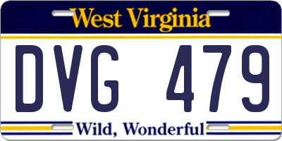 WV license plate DVG479