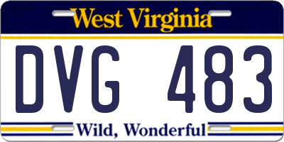 WV license plate DVG483