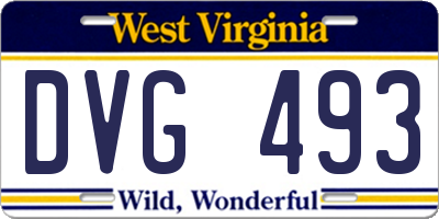 WV license plate DVG493