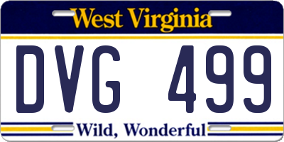 WV license plate DVG499