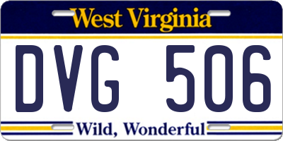 WV license plate DVG506