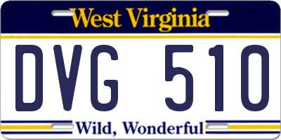 WV license plate DVG510