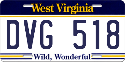 WV license plate DVG518