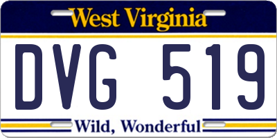 WV license plate DVG519
