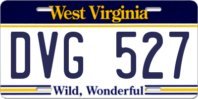 WV license plate DVG527