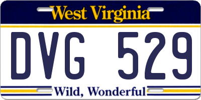 WV license plate DVG529