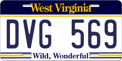 WV license plate DVG569