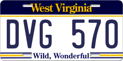 WV license plate DVG570