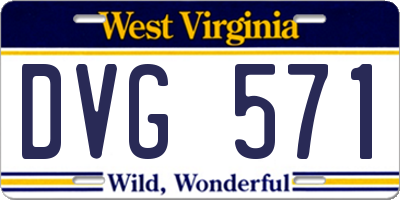 WV license plate DVG571