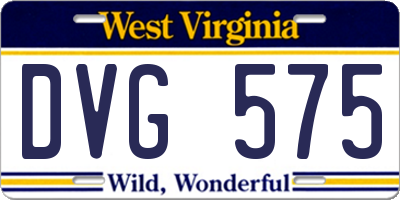 WV license plate DVG575