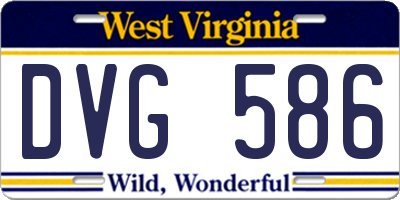 WV license plate DVG586