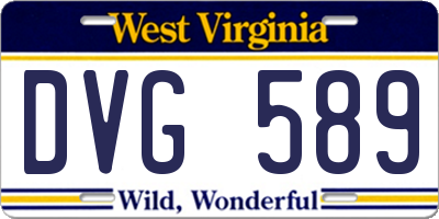 WV license plate DVG589