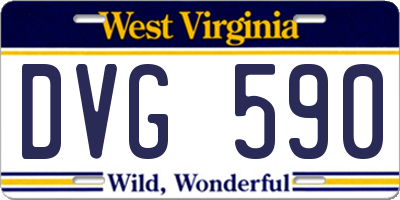 WV license plate DVG590