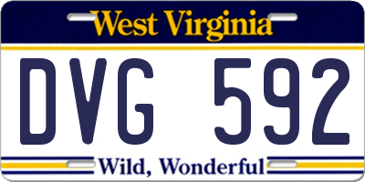 WV license plate DVG592