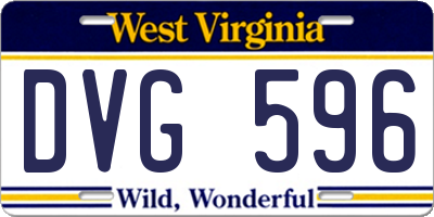WV license plate DVG596