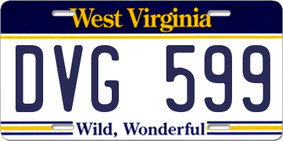 WV license plate DVG599