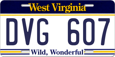 WV license plate DVG607