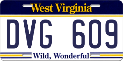 WV license plate DVG609