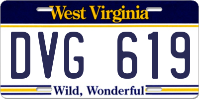 WV license plate DVG619