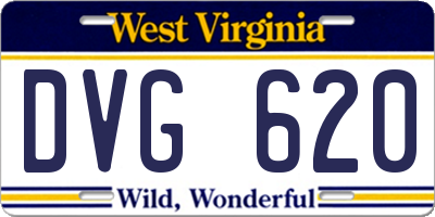WV license plate DVG620