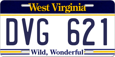 WV license plate DVG621