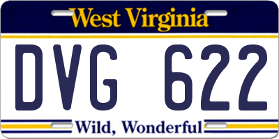 WV license plate DVG622
