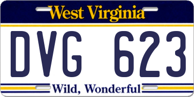 WV license plate DVG623
