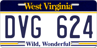 WV license plate DVG624