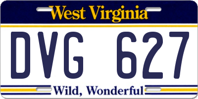 WV license plate DVG627