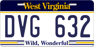 WV license plate DVG632