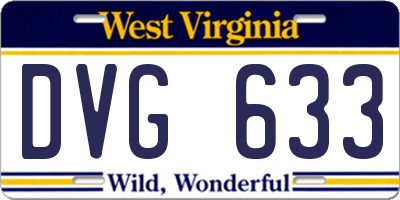 WV license plate DVG633