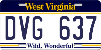 WV license plate DVG637