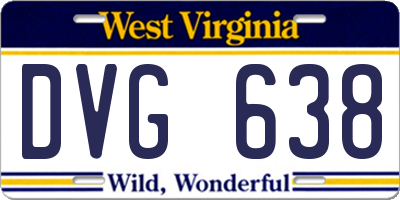 WV license plate DVG638
