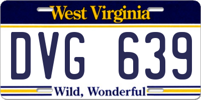 WV license plate DVG639
