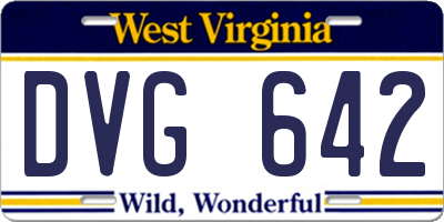 WV license plate DVG642