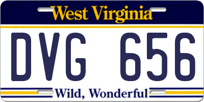 WV license plate DVG656