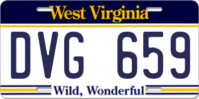 WV license plate DVG659