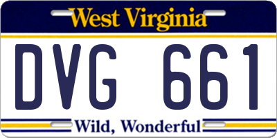 WV license plate DVG661